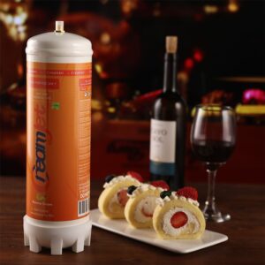 CreamJet 2.2L Cylinders with 1364g N2O Gas Banana Cream Flavor 1 carton (4 pcs)